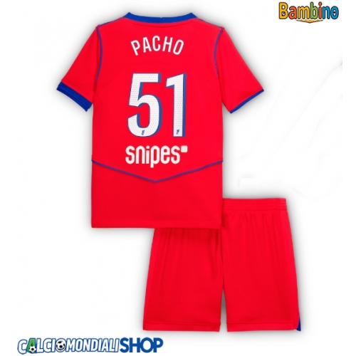 Maglie da calcio Paris Saint-Germain Willian Pacho #51 Terza Maglia Bambino 2025-26 Manica Corta + Pantaloni corti)